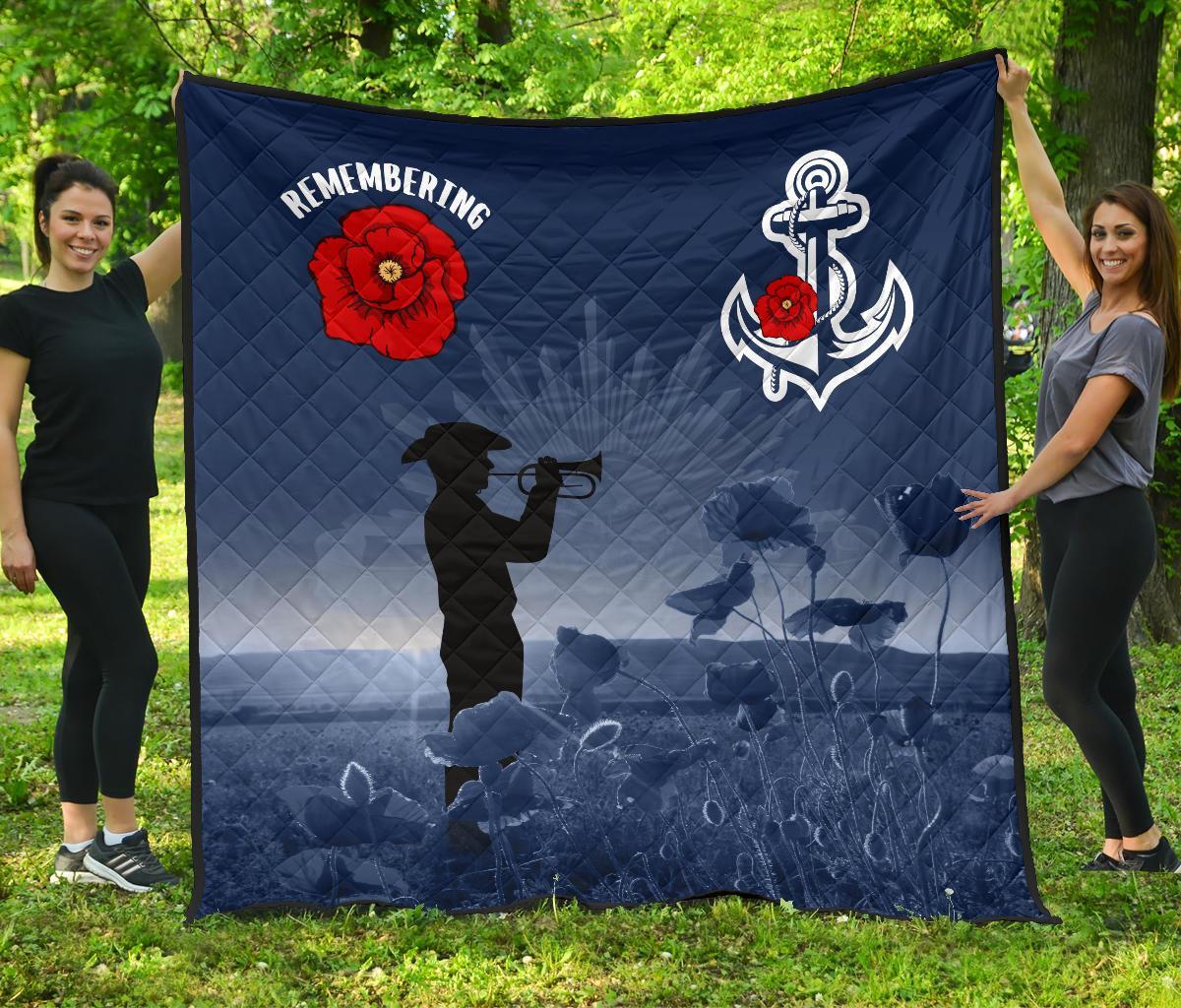 Australia Navy ANZAC Premium Quilt - Remembering Our Heroes - Vibe Hoodie Shop