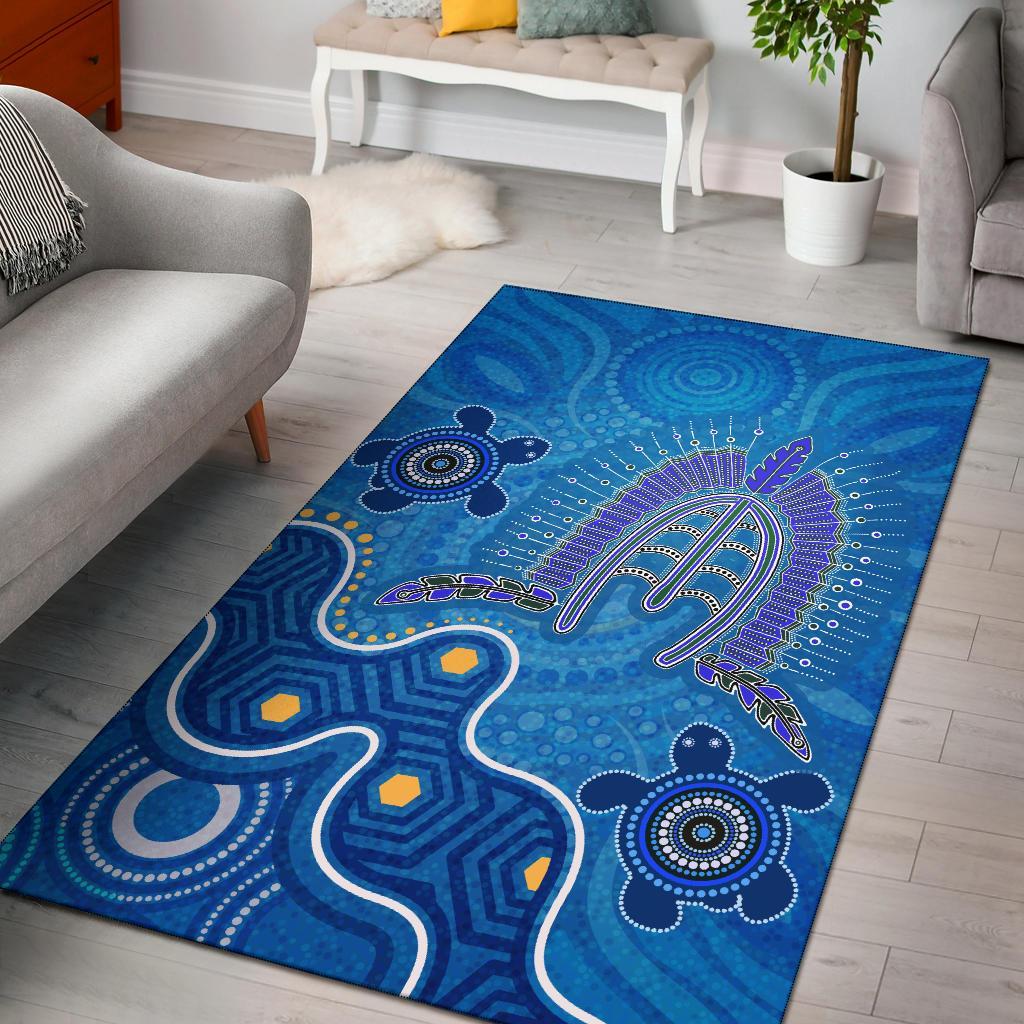 Torres Strait Area Rug - Dhari And Turtle - Vibe Hoodie Shop