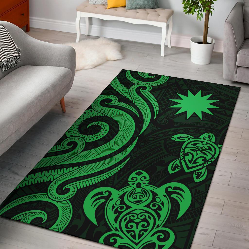 Nauru Area Rug - Green Tentacle Turtle - Vibe Hoodie Shop