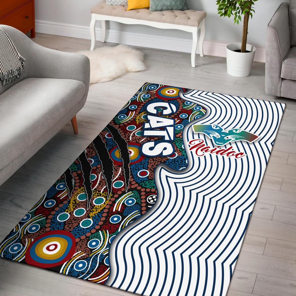 (Custom Personalised) Geelong NAIDOC Week Area Rug Cats Indigenous Version Special - Vibe Hoodie Shop