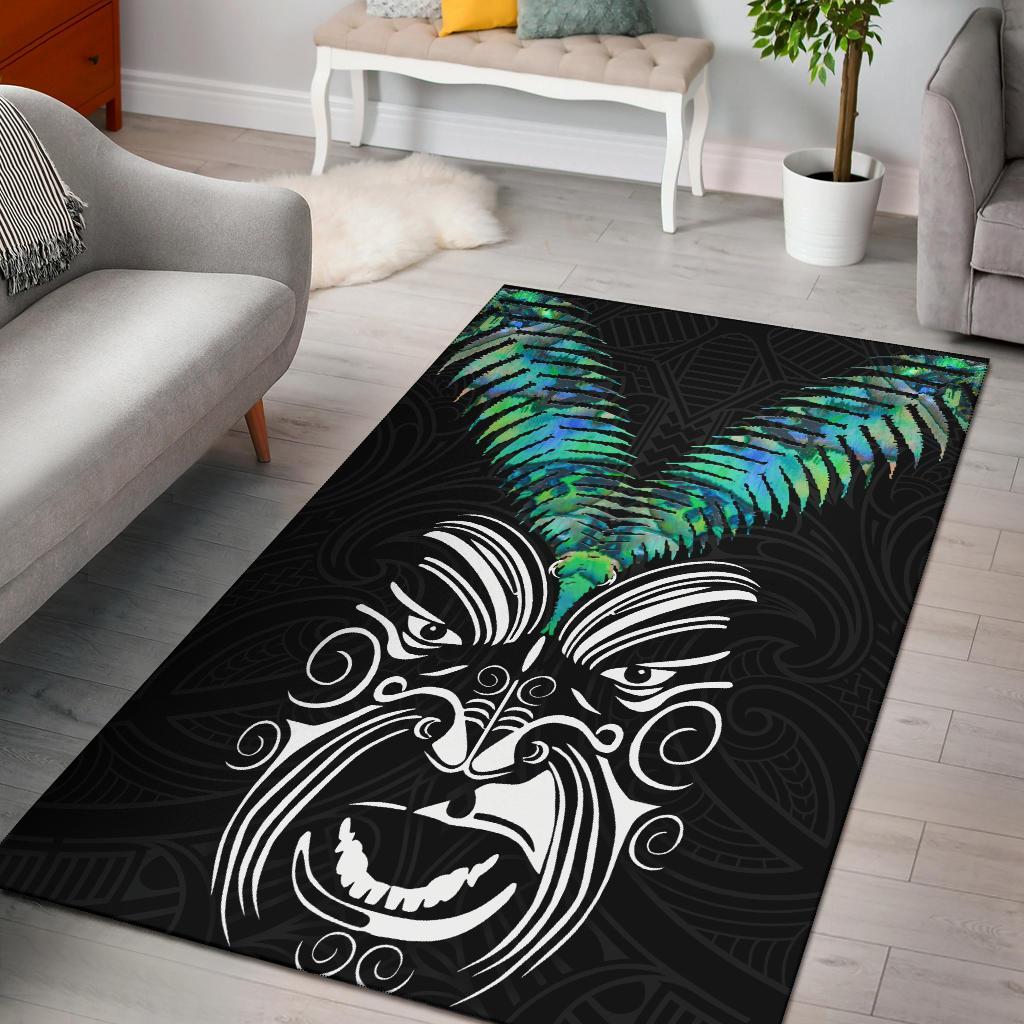 New Zealand Maori Moko Area Rug Paua Shell - Vibe Hoodie Shop