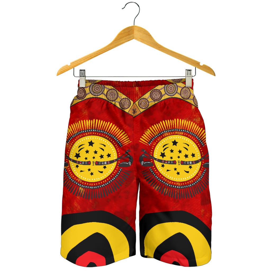 VibeHoodie Aboriginal Shorts, Boomerang Dot Painting Men - Vibe Hoodie Shop