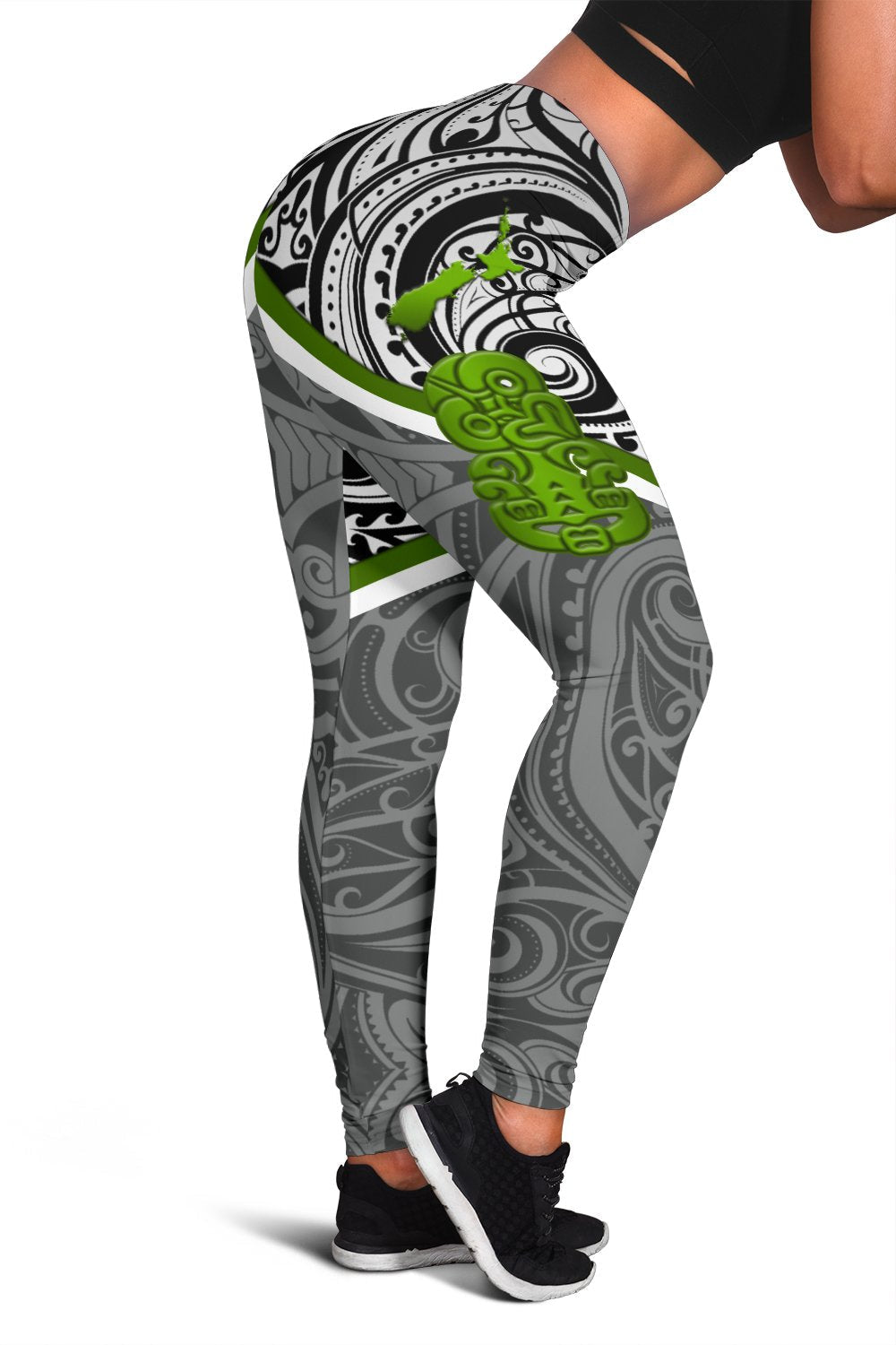 New Zealand Maori Rugby Women Leggings Pride Version - Gray - Vibe Hoodie Shop