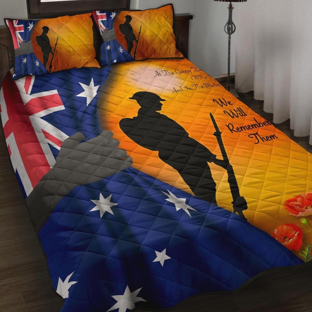ANZAC Quilt Bed Set - We Will Remember Them Ver02 - Vibe Hoodie Shop