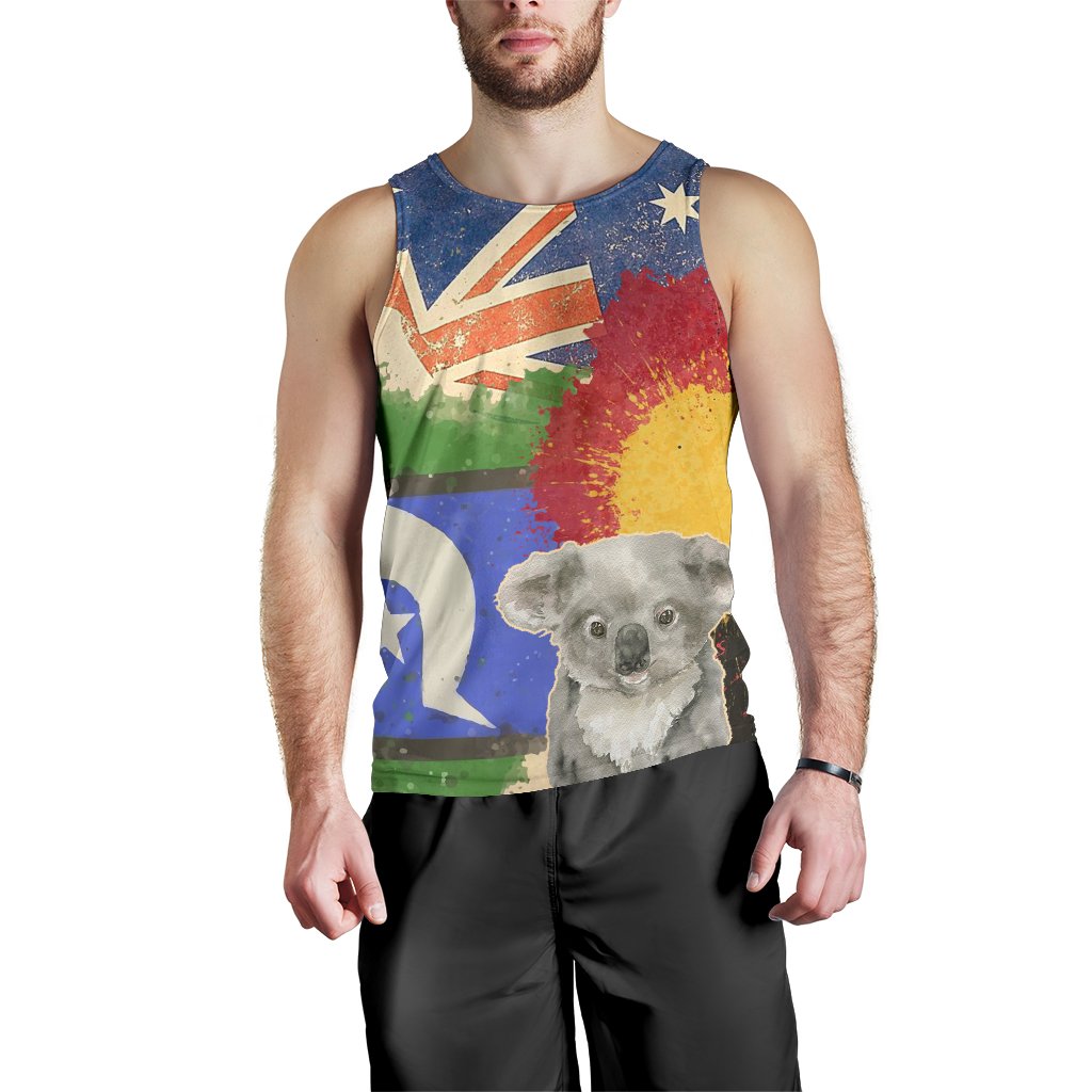 Men's Tank Top - Flag Combination with Koala - Vibe Hoodie Shop