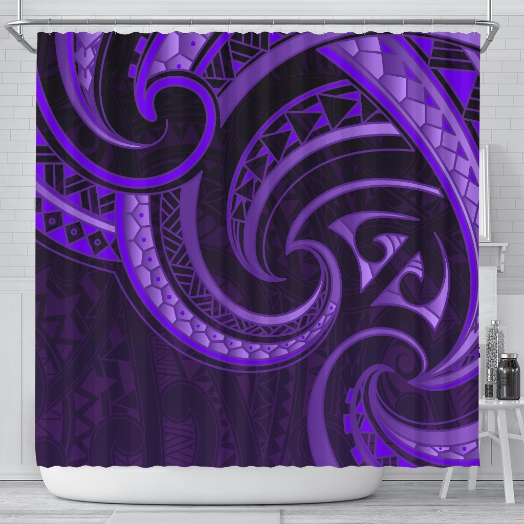 new-zealand-maori-mangopare-shower-curtain-polynesian-purple