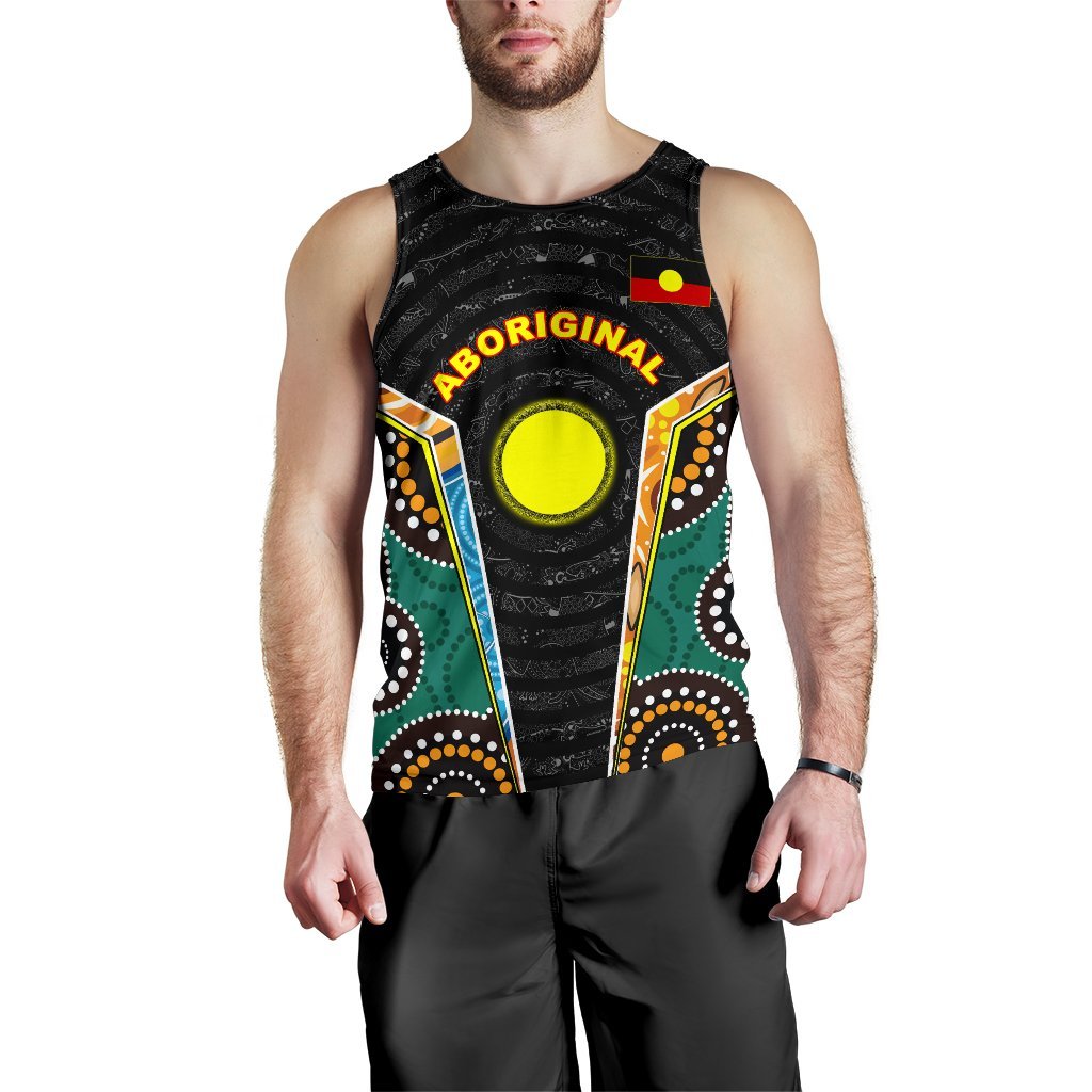 (Custom) Men's Tank Top - Aboriginal Lives Matter Style Tornado - Vibe Hoodie Shop