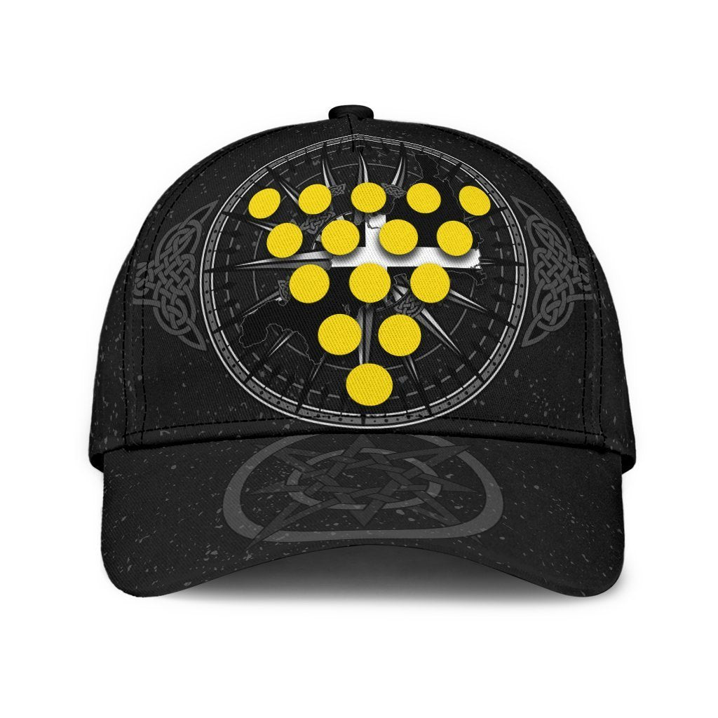 Cornwall Celtic Classic Cap - Celtic Compass With Cornish Symbols - Vibe Hoodie Shop