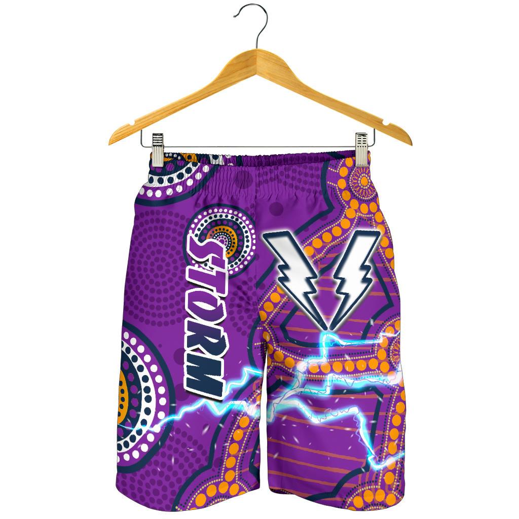 Storm Men Shorts Melbourne Indigenous Thunder - Vibe Hoodie Shop