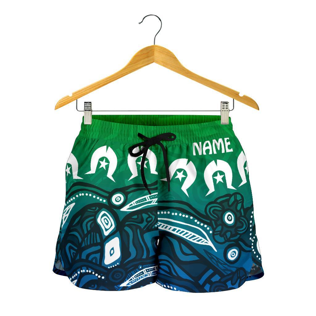 custom-torres-strait-islands-womens-shorts-blue