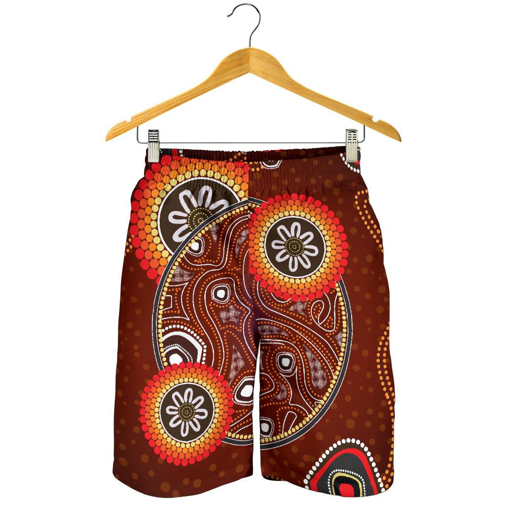 Aboriginal Shorts, Indigenous Universal Dot Painting Men - Vibe Hoodie Shop