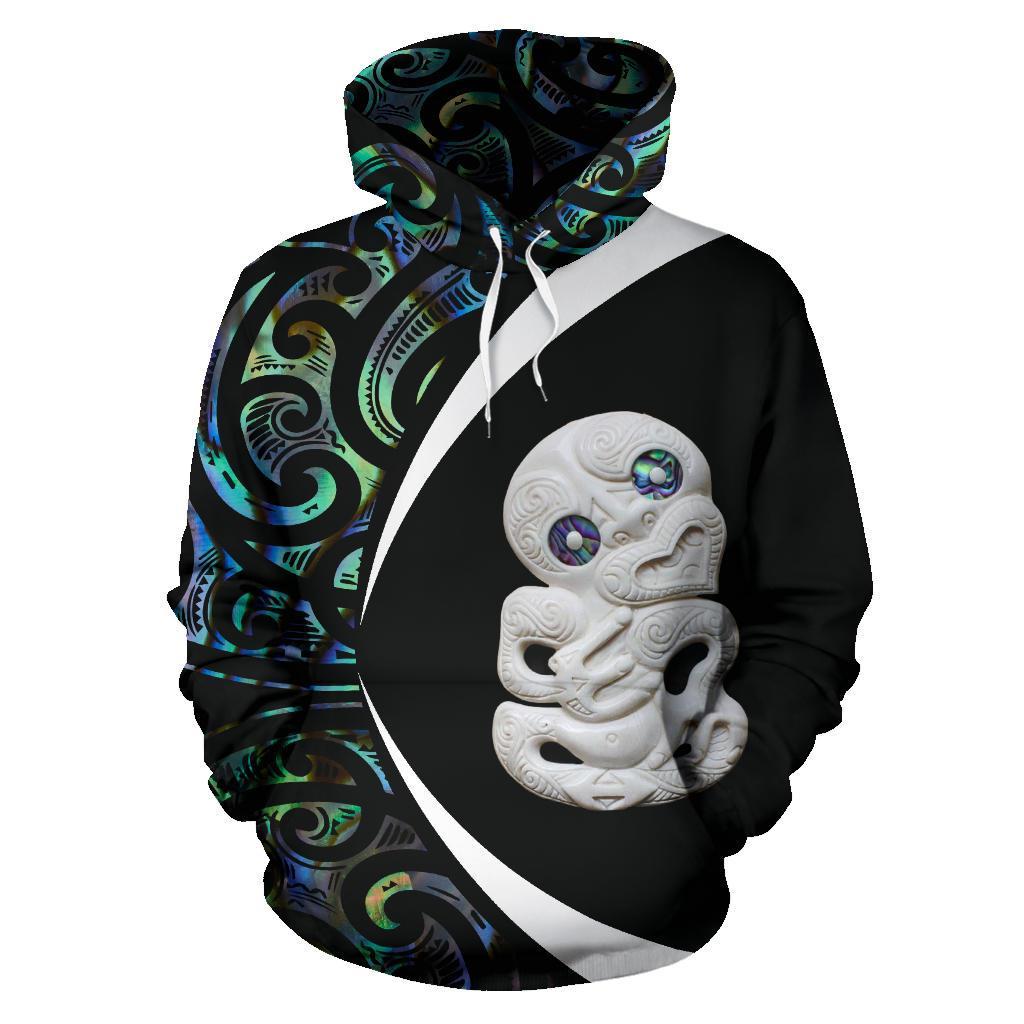 Hei Tiki New Zealand Hoodie, Maori Paua Shell Pullover Hoodie - Vibe Hoodie Shop