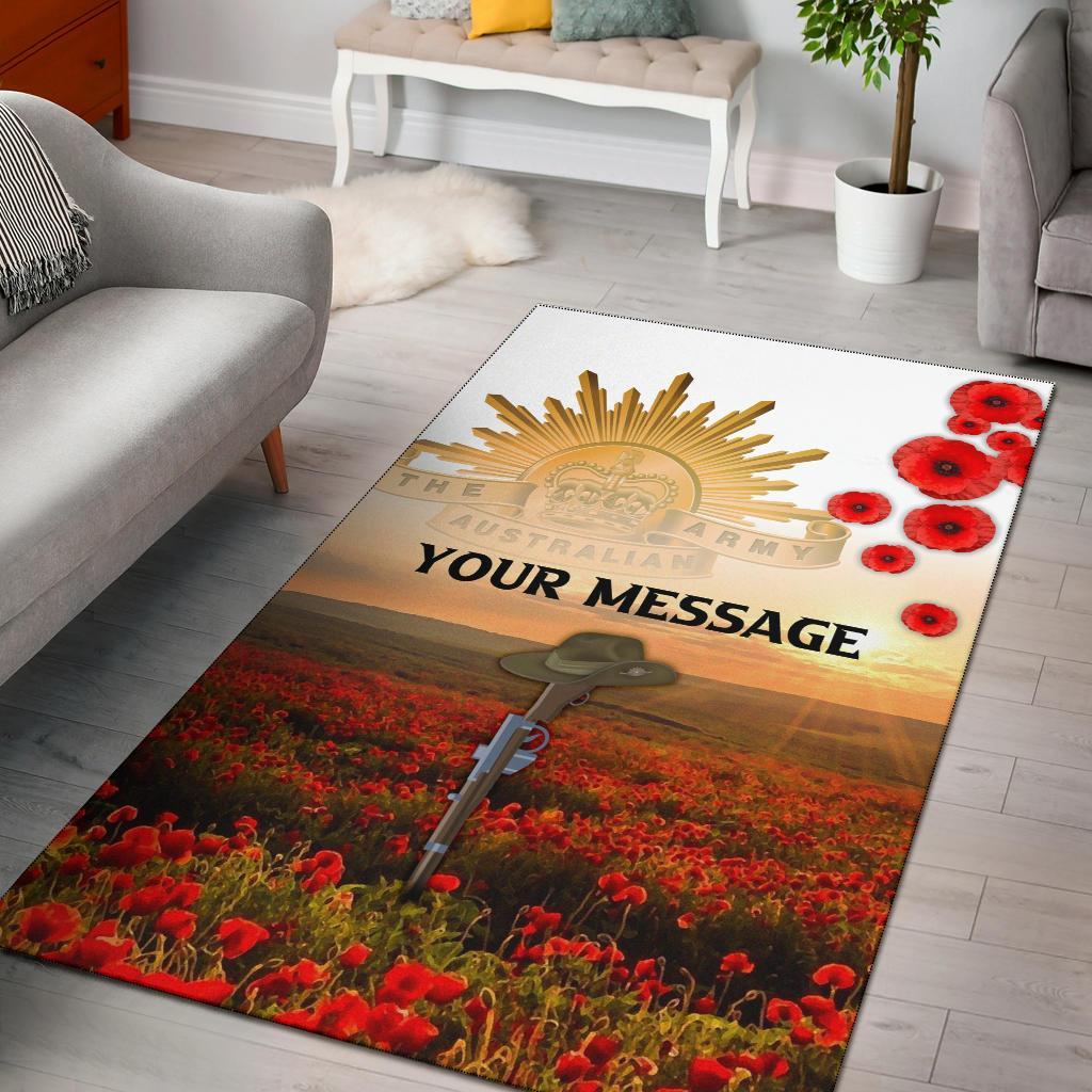 Custom ANZAC Day 2021 Area Rug - We Will Remember Them - Vibe Hoodie Shop