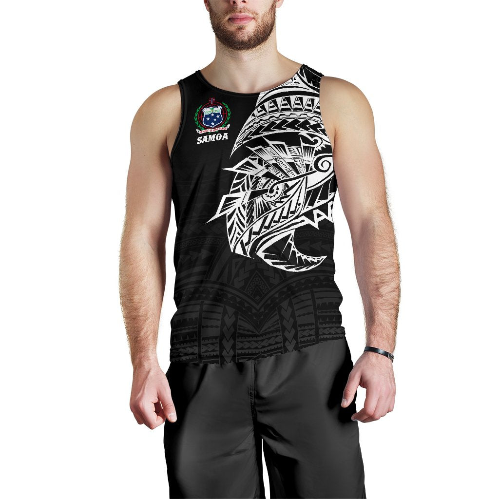 Samoa Tattoo Rugby Style Men's Tank Top Black - Vibe Hoodie Shop