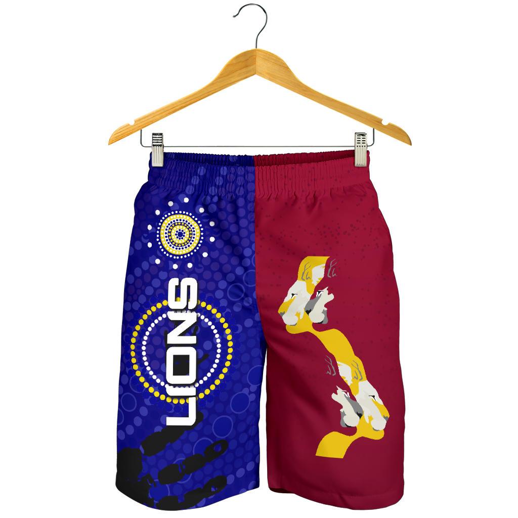 NAIDOC Brisbane Lions Men Shorts Indigenous Style - Vibe Hoodie Shop