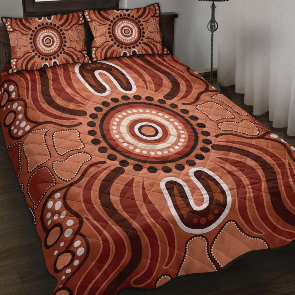 Aboriginal Quilt Bed Set - Indigenous Art Patterns Ver02 - Vibe Hoodie Shop