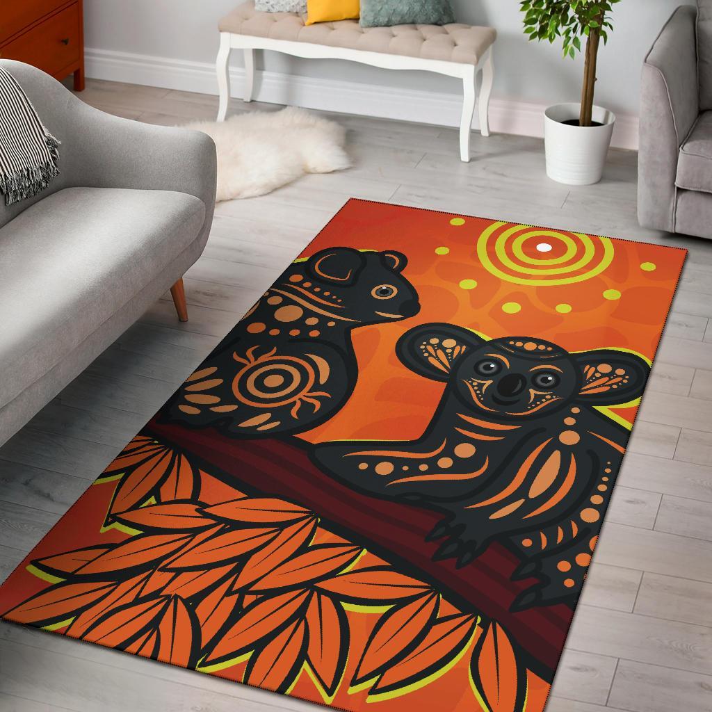 Aboriginal Area Rug - Aboriginal Dot Painting Art - Vibe Hoodie Shop