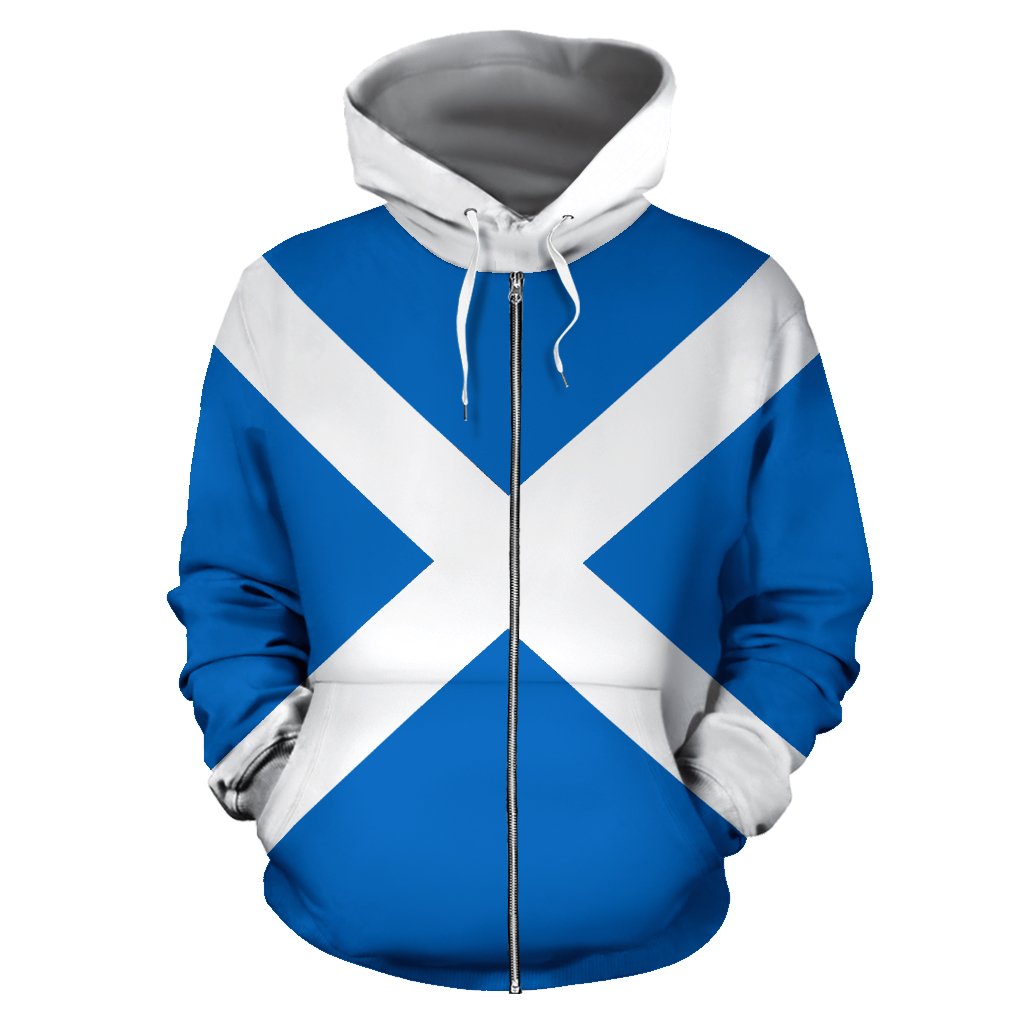 Scotland Original Flag Zipper Hoodie - Vibe Hoodie Shop