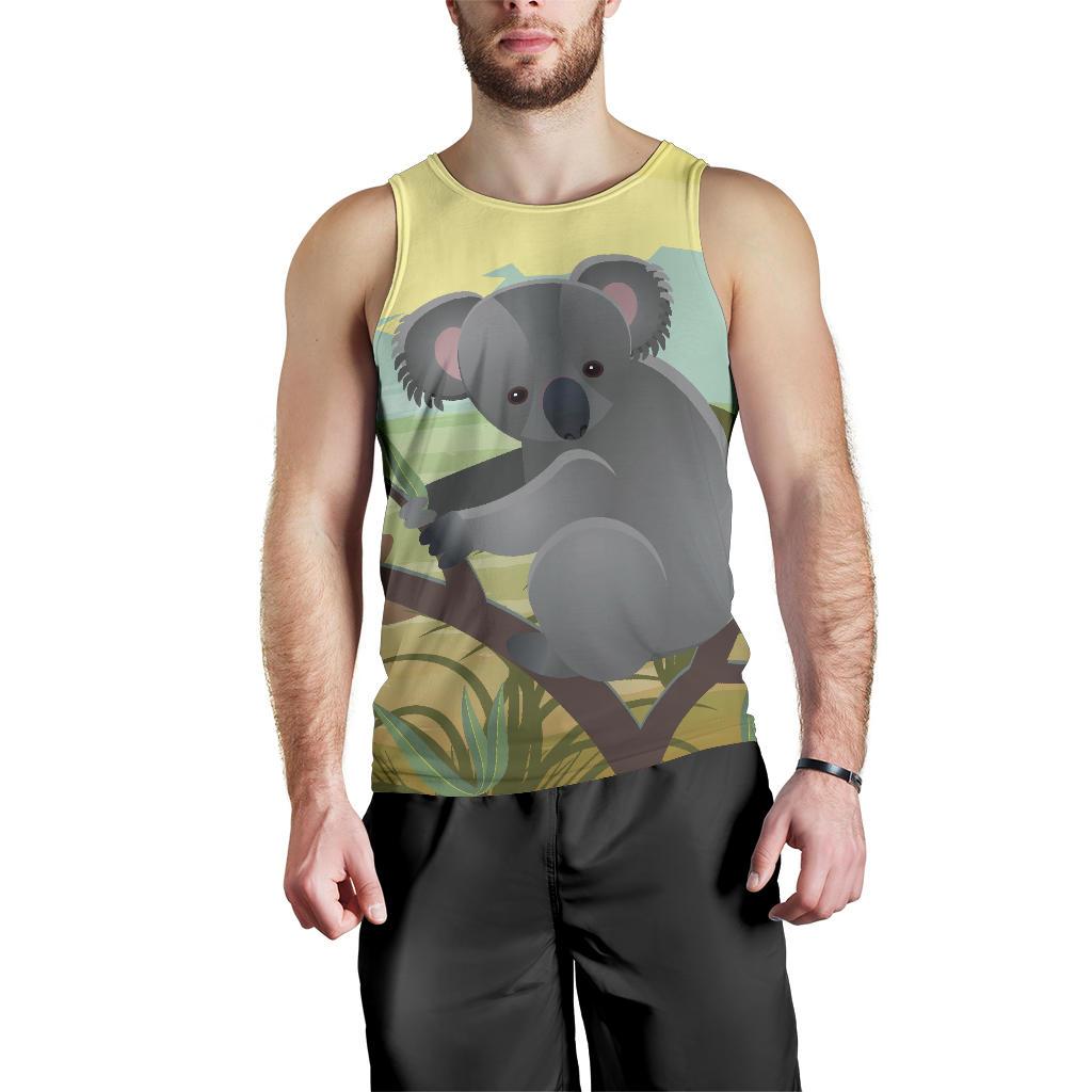 Men Tank Top - Koala Mens Tank Tree - Vibe Hoodie Shop