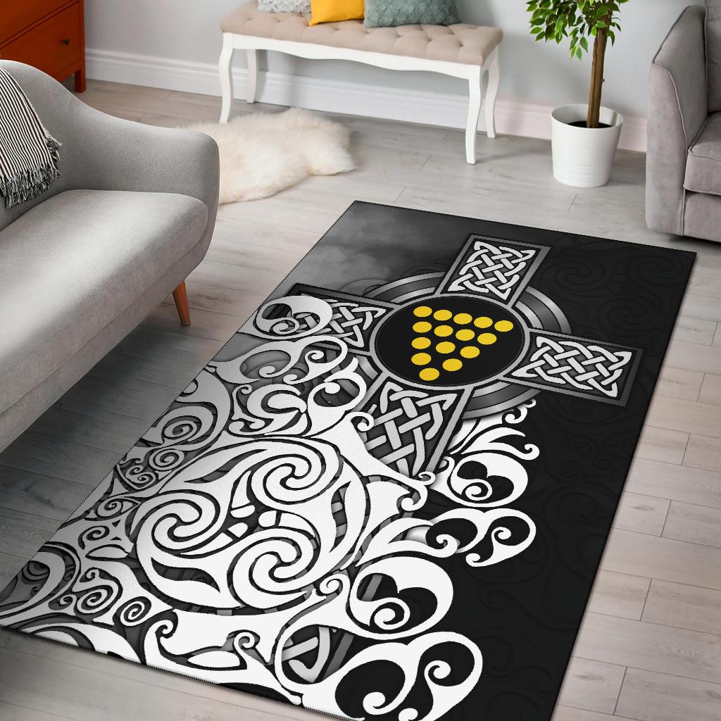 Cornwall Area Rug - Duke Of Cornwall Flag With Celtic Cross - Vibe Hoodie Shop