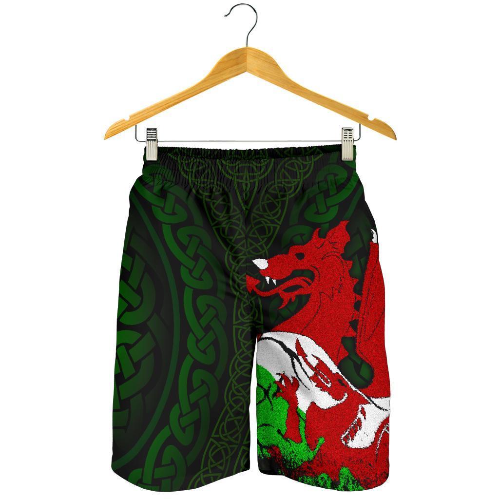 Wales Men's Shorts - Cymru Dragon - Vibe Hoodie Shop