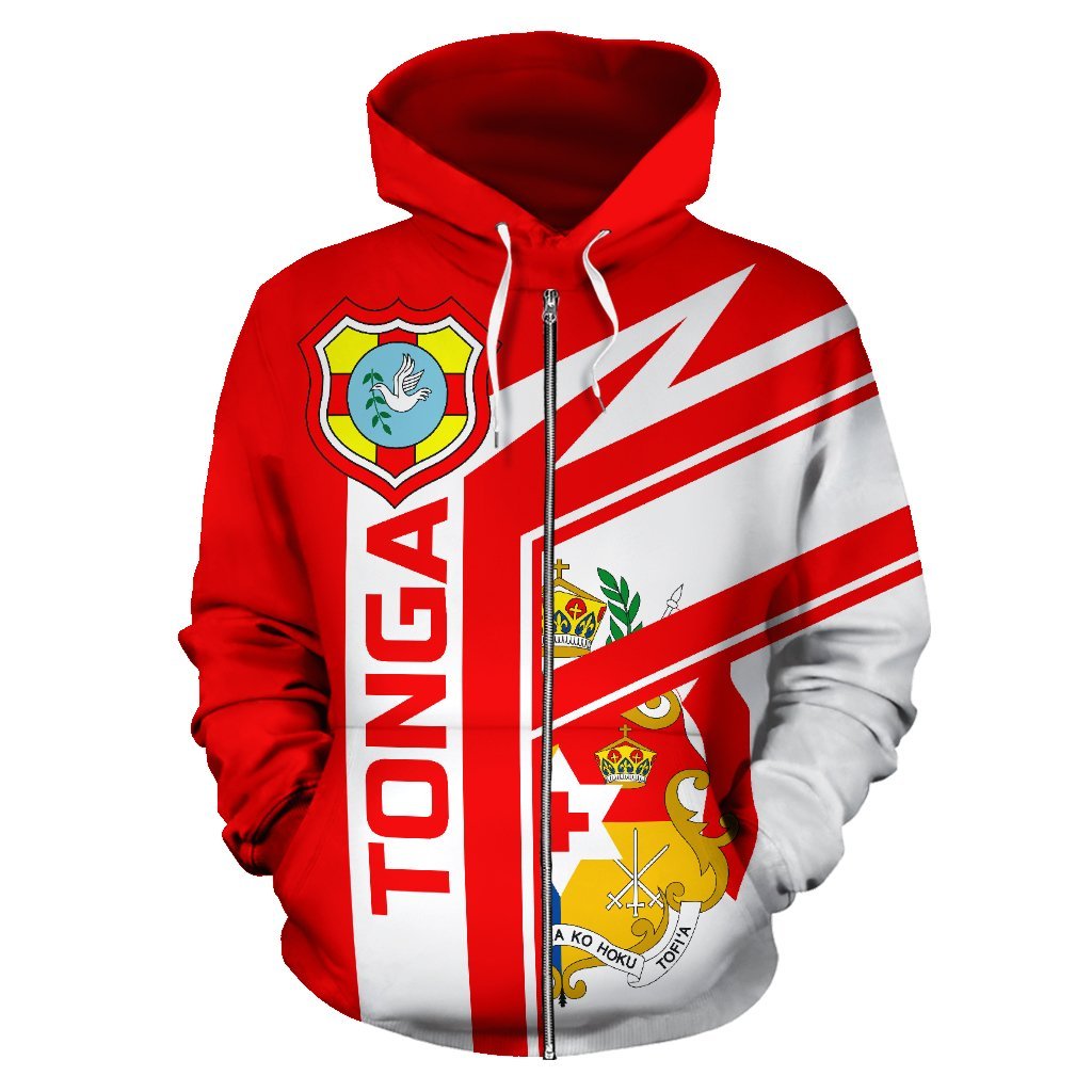 Tonga Rugby Air Zip - Up Hoodie - Vibe Hoodie Shop