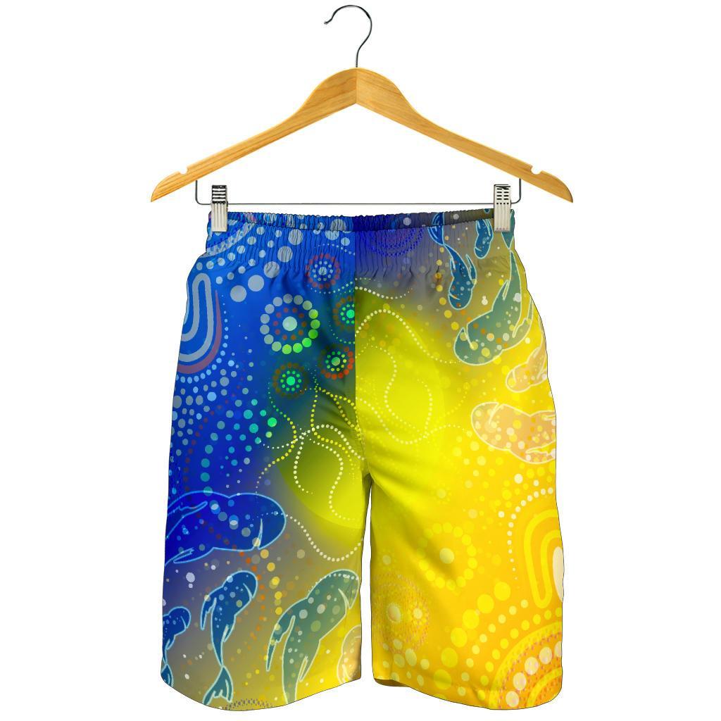 Aboriginal Men's Shorts - Indigenous Fishing - Vibe Hoodie Shop