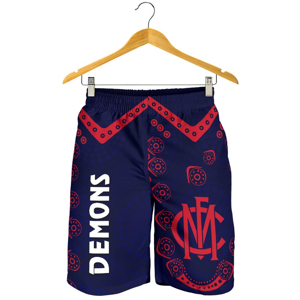 Melbourne Demons Indigenous Men Shorts Football - Vibe Hoodie Shop