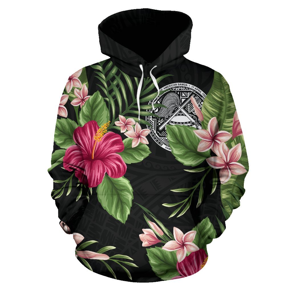 American Samoa Hoodie Coat Of Arms Hibiscus - Vibe Hoodie Shop