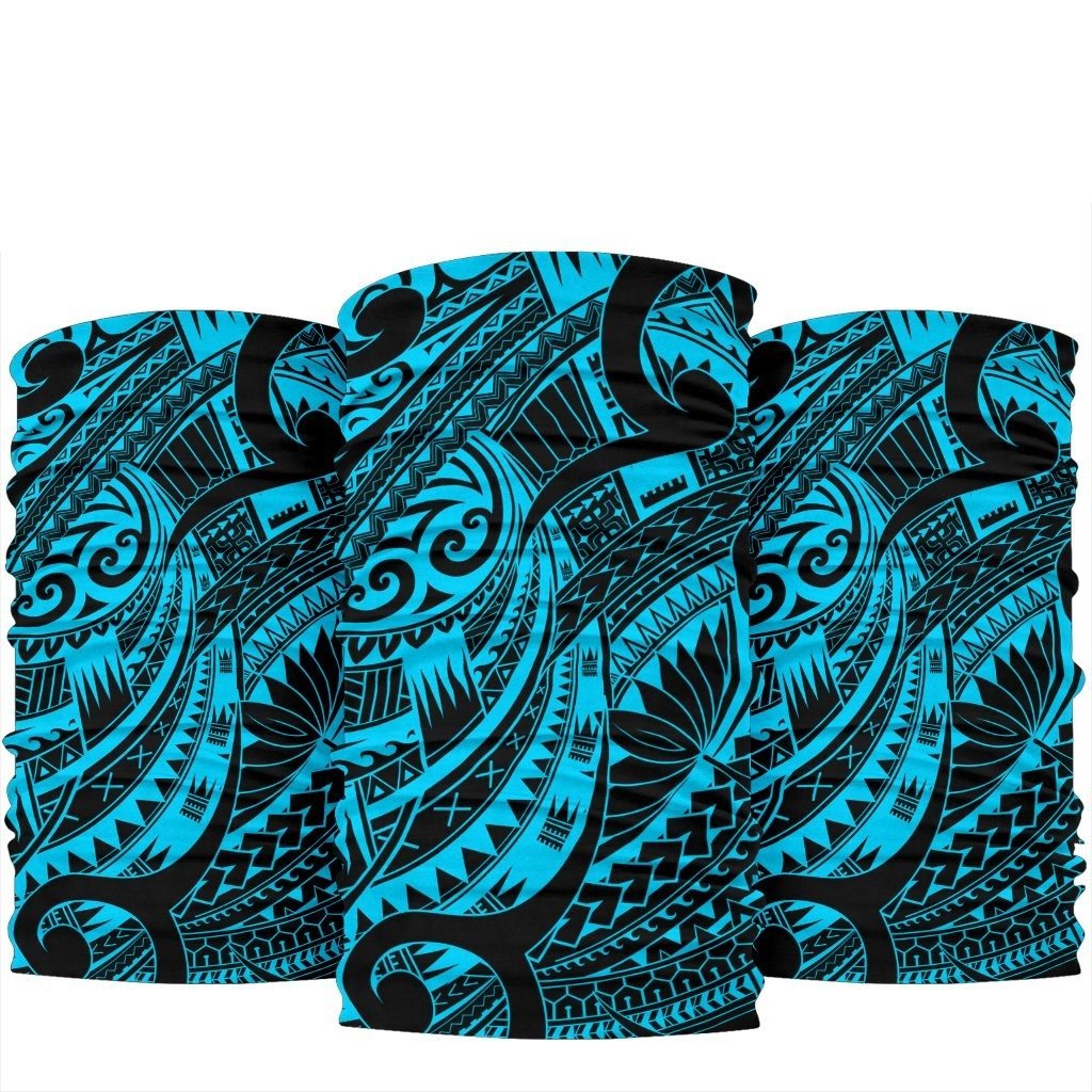 New Zealand Maori Polynesian Tattoo Bandana - Blue - Vibe Hoodie Shop