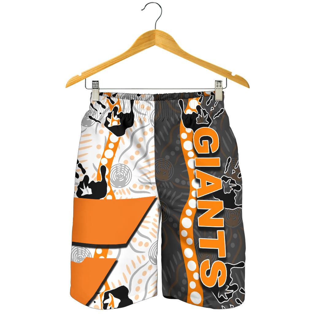 GWS Giants All Over Print Men's Shorts Aboriginal - Vibe Hoodie Shop