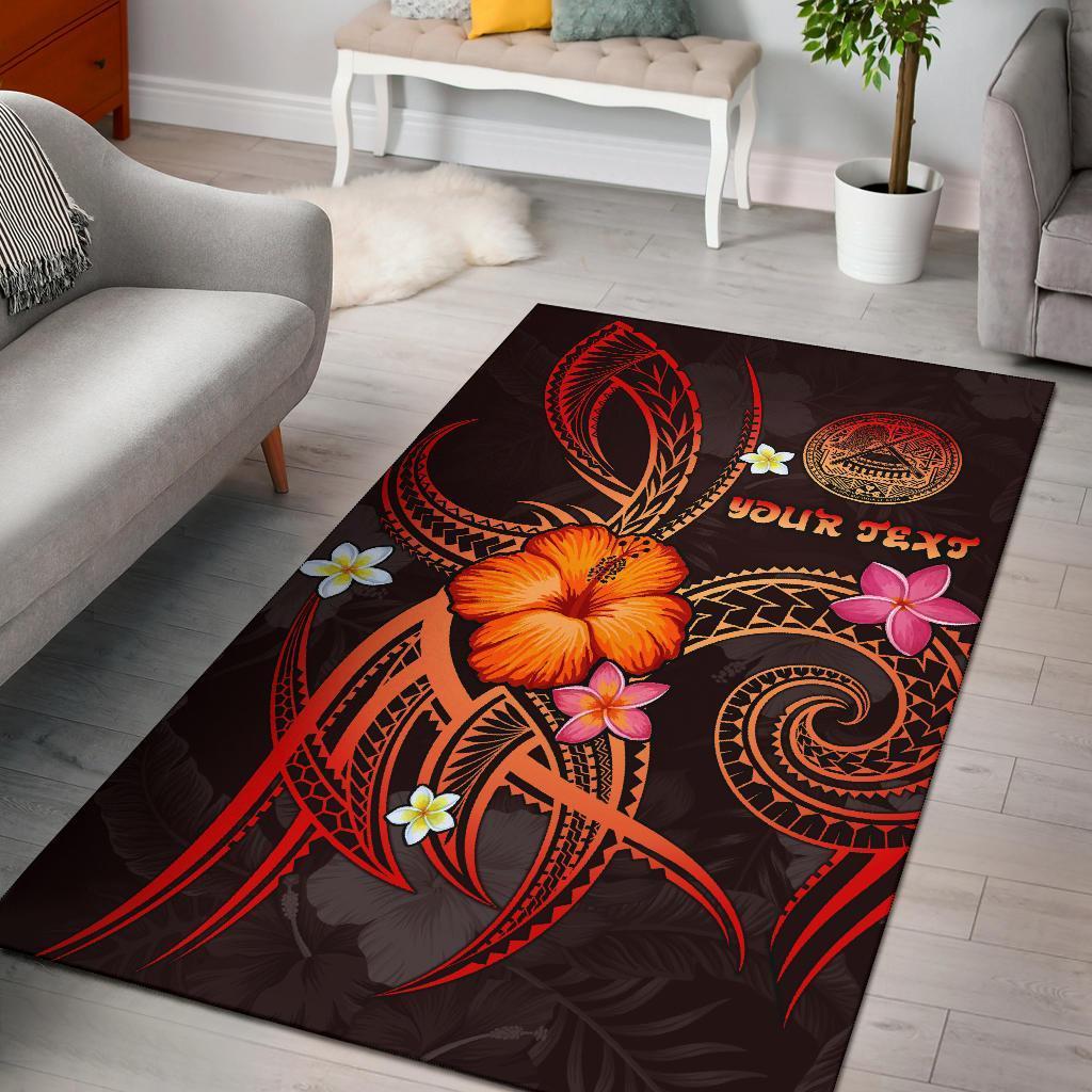 American Samoa Polynesian Personalised Area Rug - Legend of American Samoa (Red) - Vibe Hoodie Shop