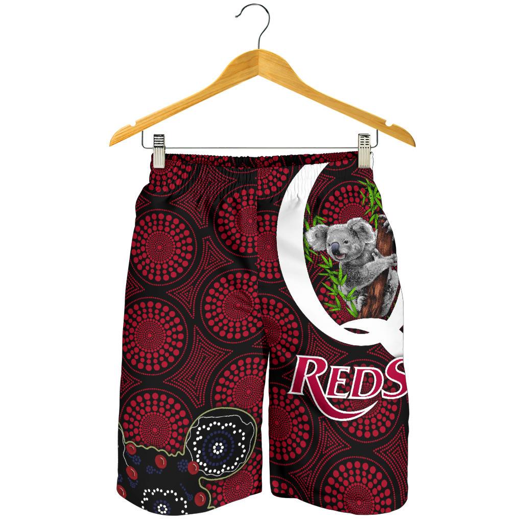 Queensland Men's Shorts Reds Rugby - Koala - Vibe Hoodie Shop