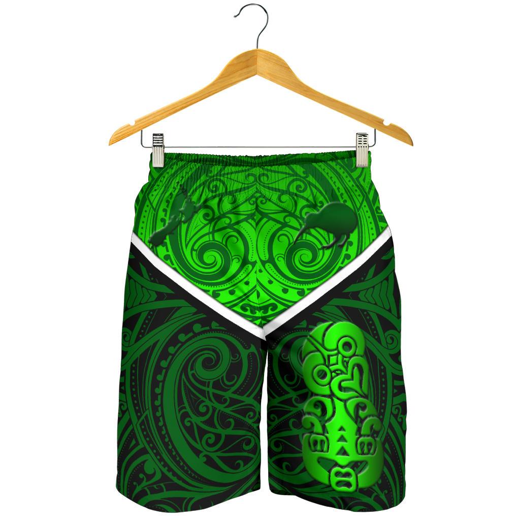 New Zealand Maori Rugby Men Shorts Pride Version - Green - Vibe Hoodie Shop