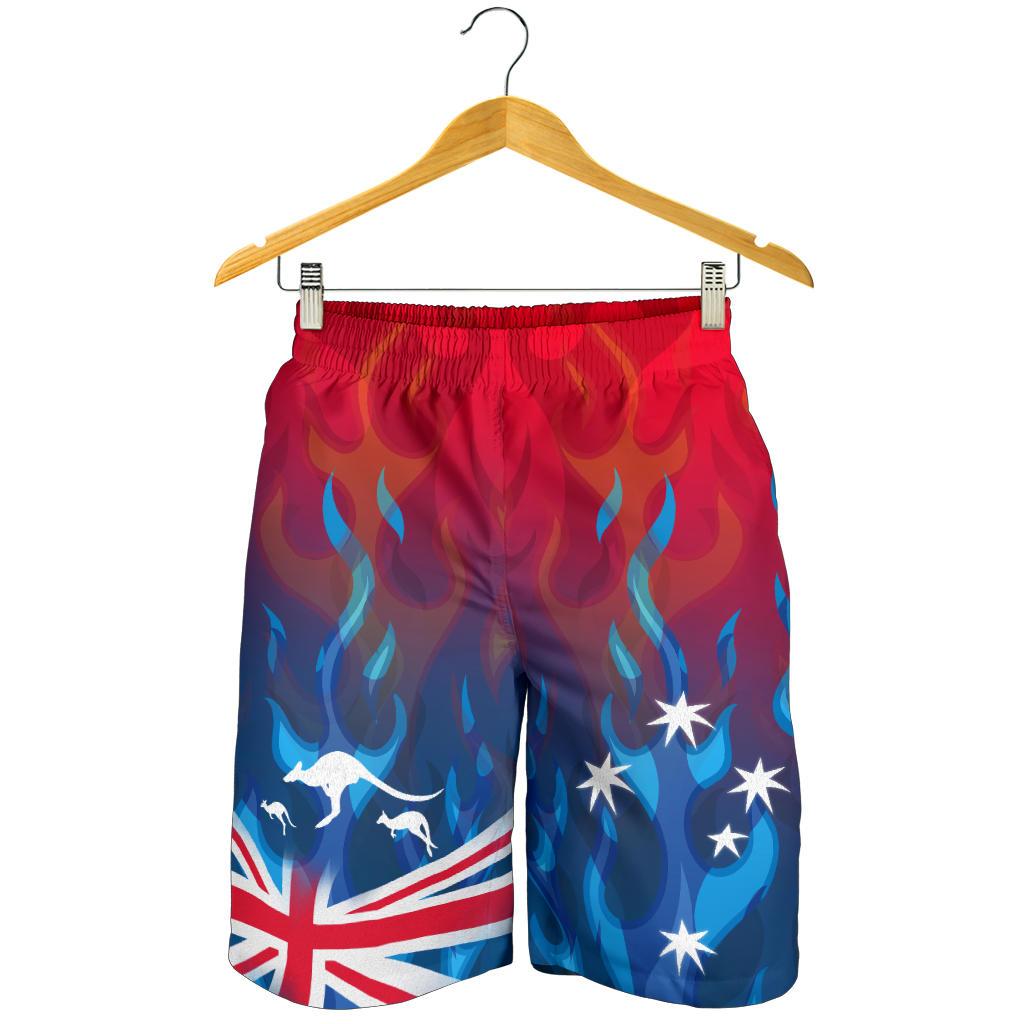 Short - Aus Flag Short Kangaroo Flame - Men - Vibe Hoodie Shop