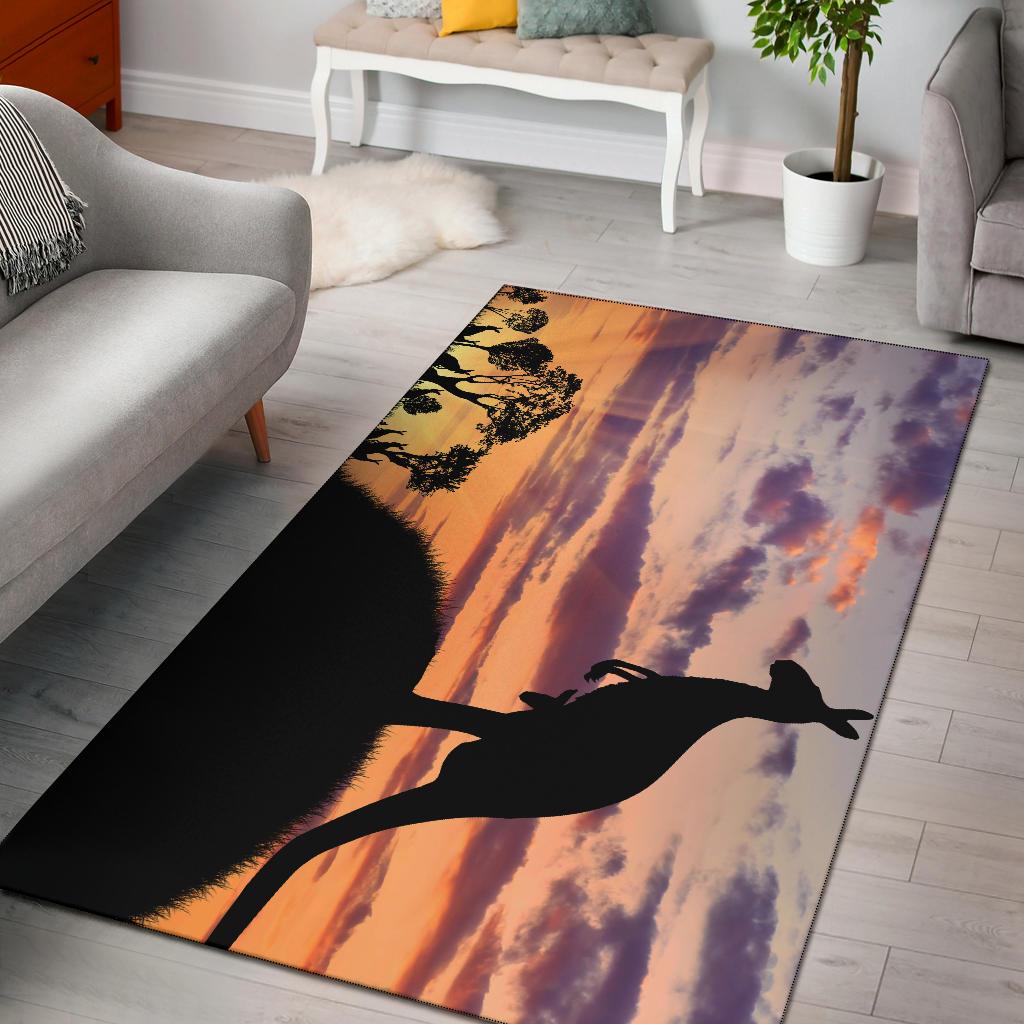 Area Rug - Kangaroo Rug Sunset - Vibe Hoodie Shop