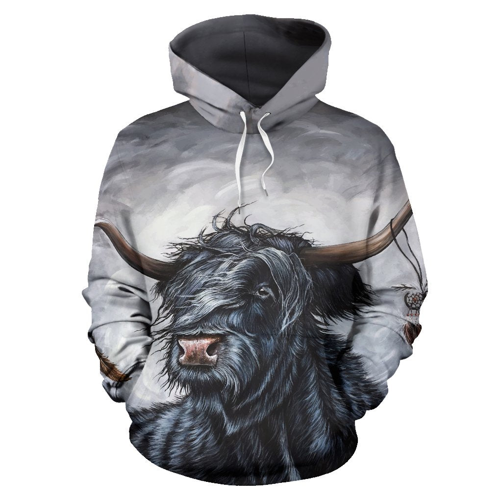 Scotland Hoodie - Scottish Highland Cow - Vibe Hoodie Shop