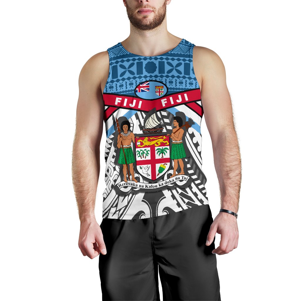 Fiji Rugby Men Tank Top Tapa Cloth - Vibe Hoodie Shop