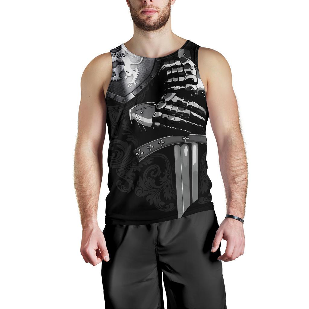 Scotland Men's Tank Top - Scottish Lion Armor - Vibe Hoodie Shop