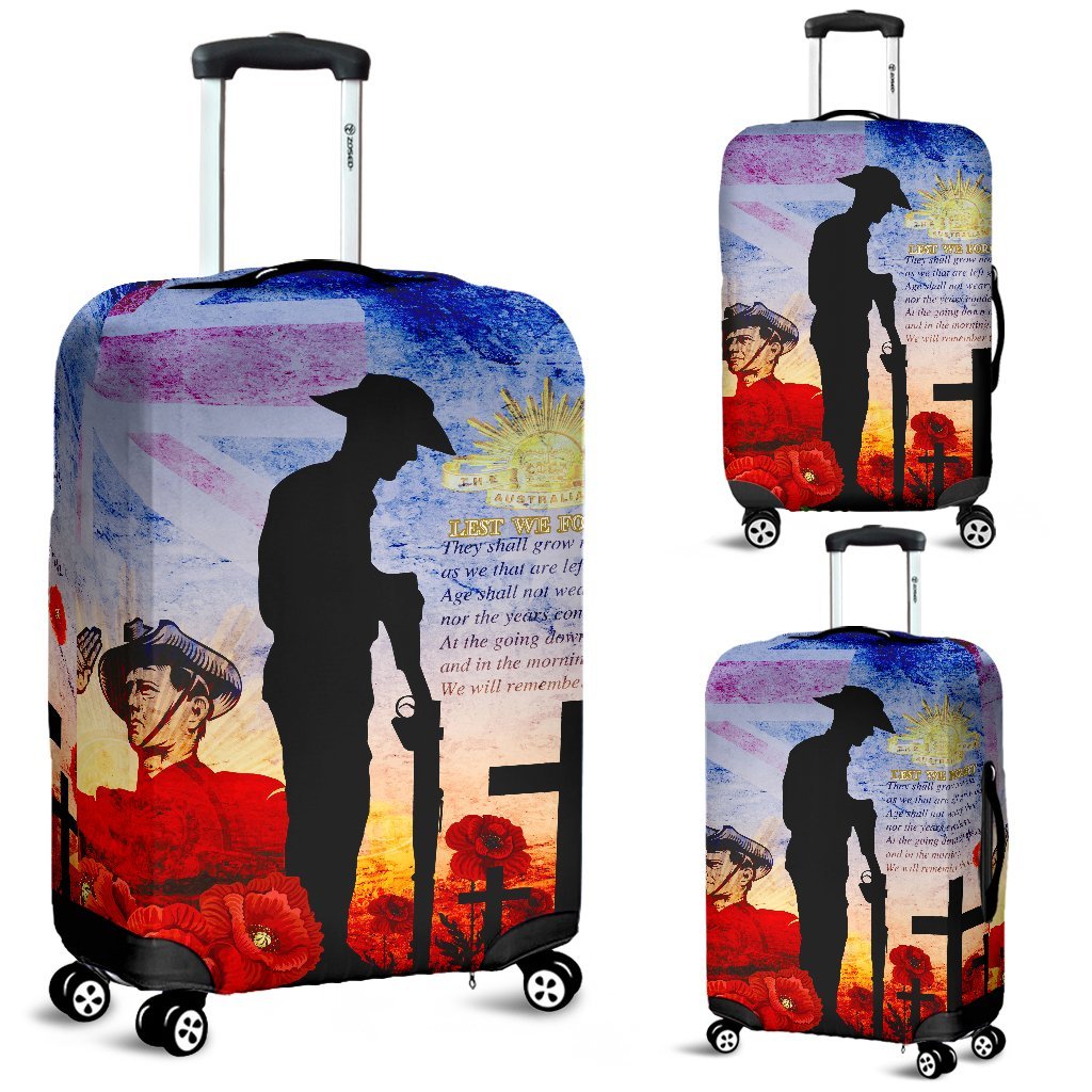 ANZAC Luggage Covers - ANZAC 2020 Lest We Forget The Australian Army - Vibe Hoodie Shop