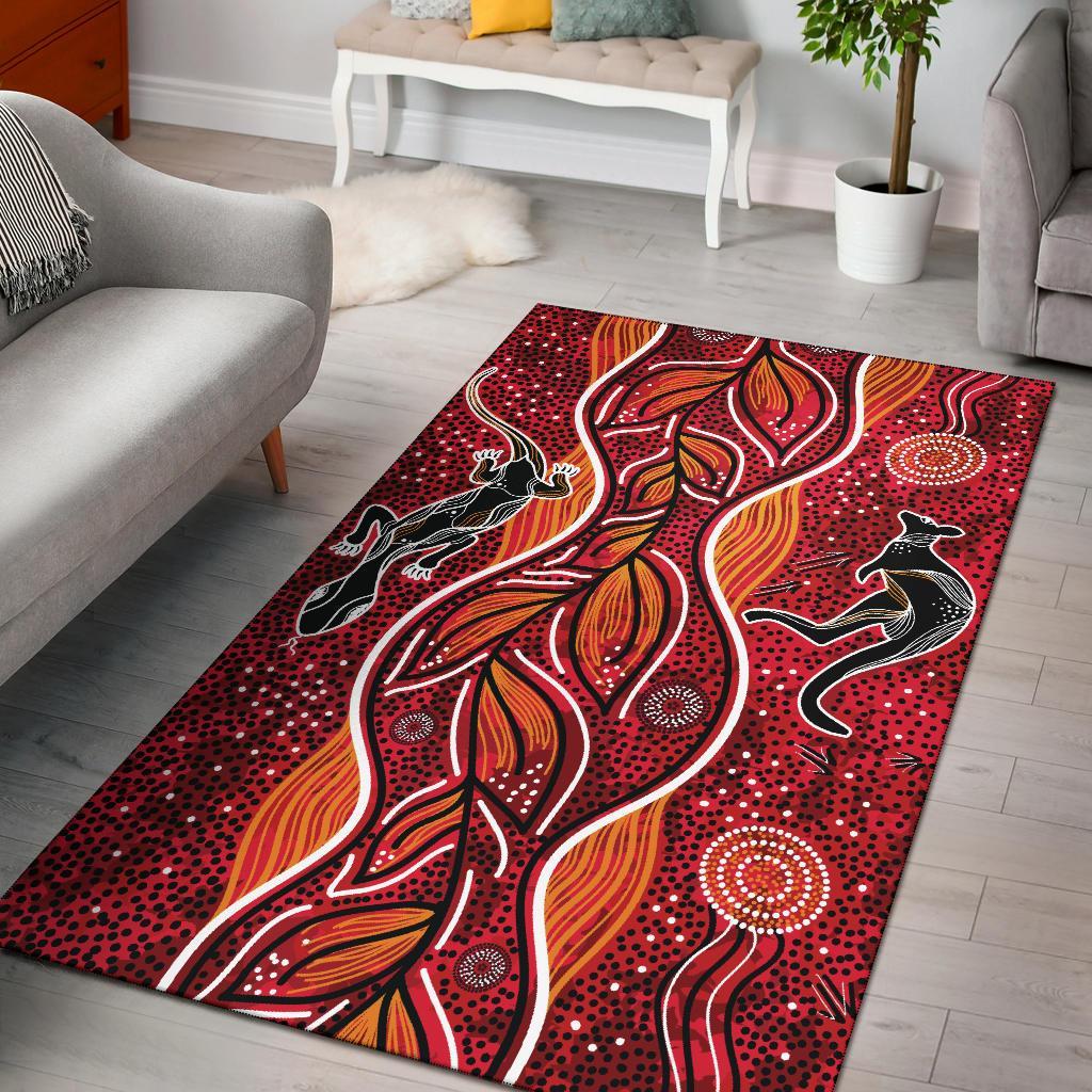 Aboriginal Area Rug - Indigenous Patterns Ver12 - Vibe Hoodie Shop