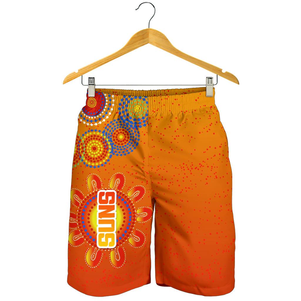 NAIDOC Suns Men Shorts Gold Coast Indigenous Style - Vibe Hoodie Shop