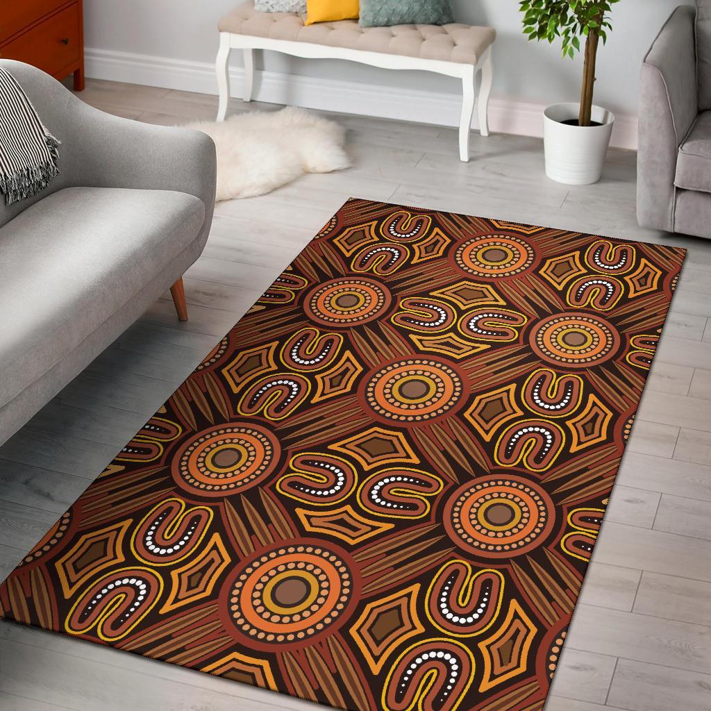 Aboriginal Area Rug - Indigenous Patterns Ver04 - Vibe Hoodie Shop