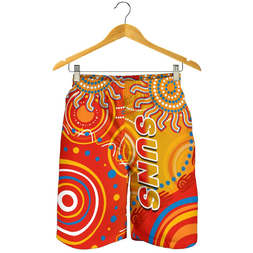 Suns Men Shorts Sun Indigenous Gold Coast - Vibe Hoodie Shop