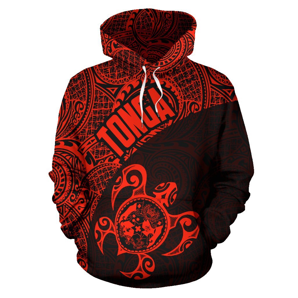 Hoodie Tonga Coat Of Arms Turtle Polynesian Pattern 01 - Vibe Hoodie Shop