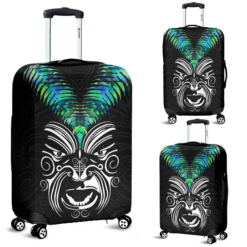 New Zealand Maori Moko Luggage Covers Paua Shell - Vibe Hoodie Shop