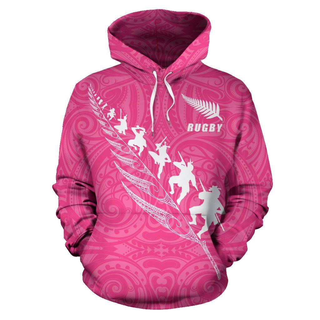 New Zealand Rugby Hoodie, Haka Fern Zip Up Hoodie - Vibe Hoodie Shop