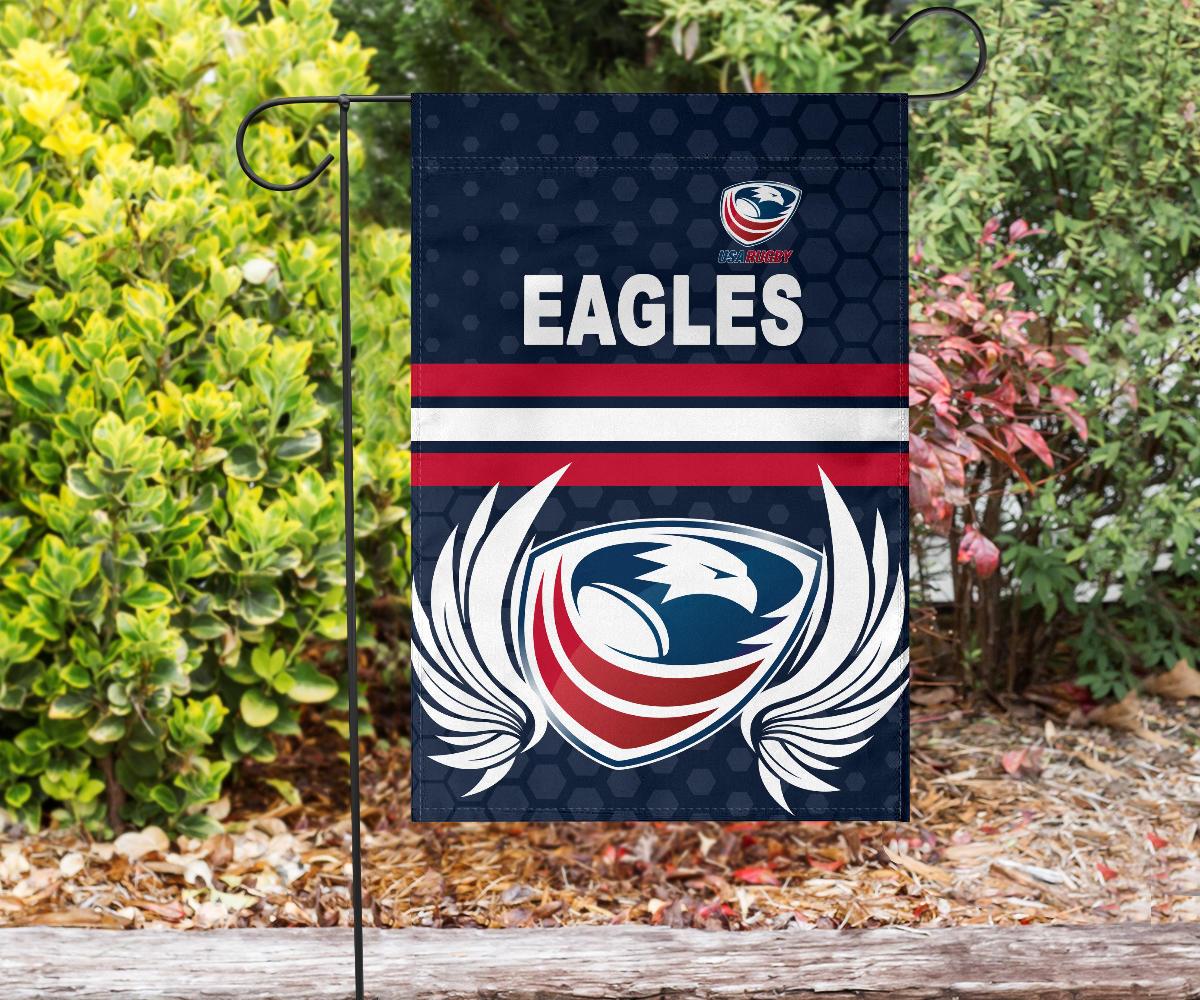 USA Rugby Flag Eagles Simple Style - Full Navy - Vibe Hoodie Shop