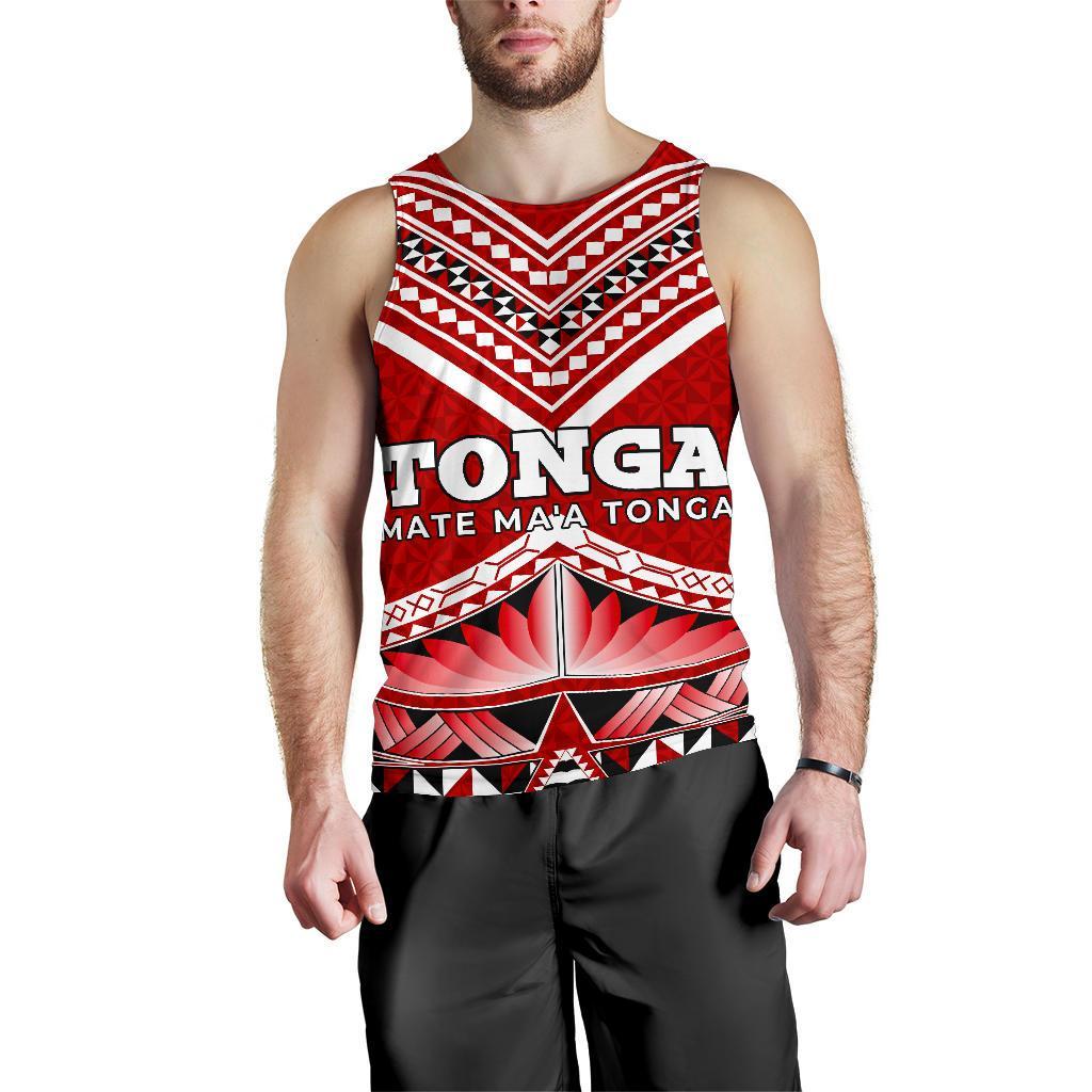 Mate Ma'A Tonga Pattern Men's Tank Top - Vibe Hoodie Shop