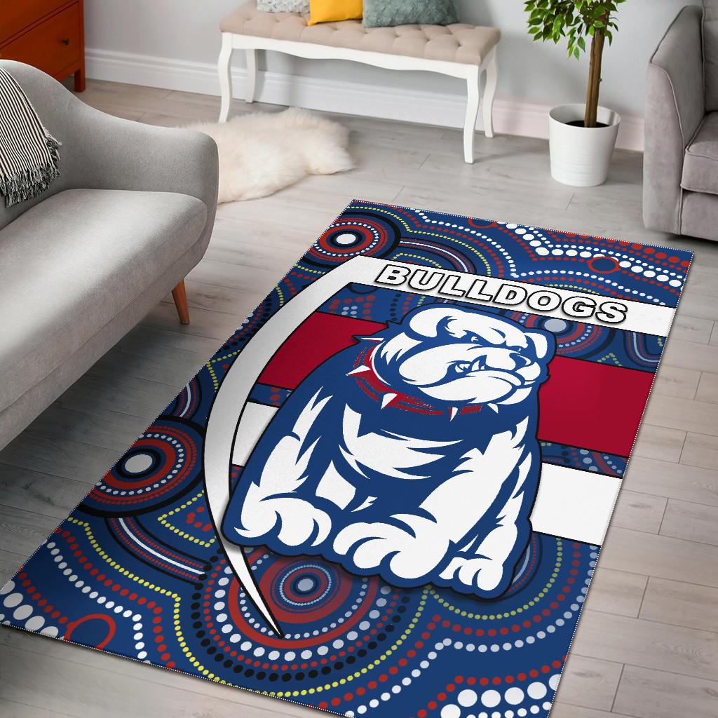 Western Football Bulldogs Area Rug Redamancy Indigenous Australian - Vibe Hoodie Shop